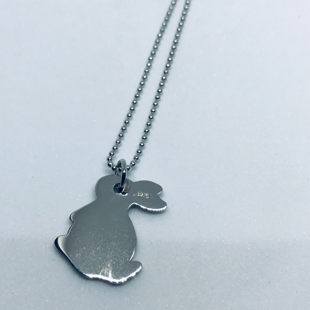 Sterling Silver Personalized Initial Rabbit - Picture 4 of 8